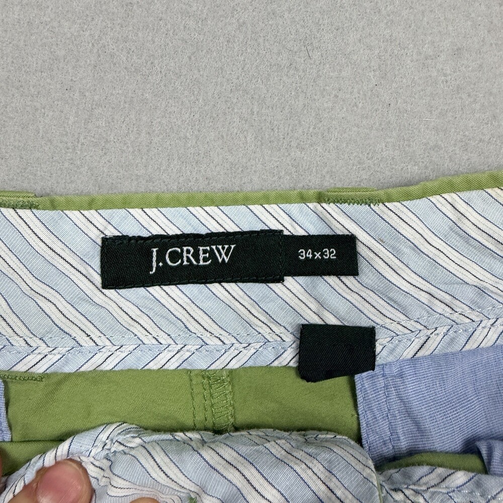 J Crew Stanton Chino Pants 34x32 Mens Apple Green Chartreuse Straight Leg - Picture 6 of 10